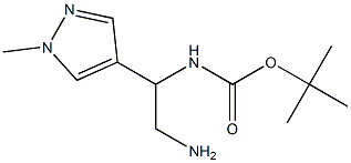 tert-butyl N-[2-amino-1-(1-methyl-1H-pyrazol-4-yl)ethyl]carbamate Struktur