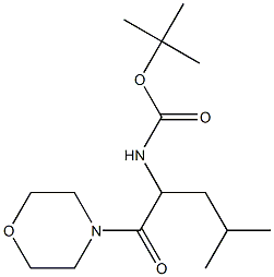 tert-butyl N-[4-methyl-1-(morpholin-4-yl)-1-oxopentan-2-yl]carbamate Struktur