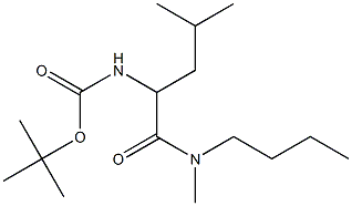 tert-butyl N-{1-[butyl(methyl)carbamoyl]-3-methylbutyl}carbamate Struktur