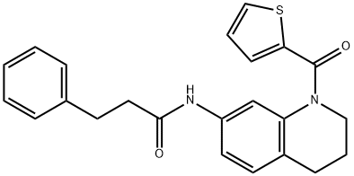 Benzenepropanamide,  N-[1,2,3,4-tetrahydro-1-(2-thienylcarbonyl)-7-quinolinyl]- Struktur