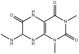 2,4,6(3H)-Pteridinetrione,  1,5,7,8-tetrahydro-1,3-dimethyl-7-(methylamino)- Struktur