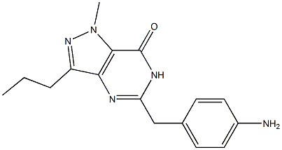 5-(4-AMINO-BENZYL)-1-METHYL-3-PROPYL-1,6-DIHYDRO-PYRAZOLO[4,3-D]PYRIMIDIN-7-ONE Struktur