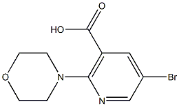 5-Bromo-2-morpholin-4-ylnicotinic  acid Struktur