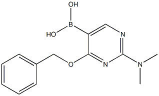 4-Benzyloxy-2-(N,N-dimethylamino)pyrimidine-5-boronic acid Struktur