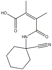 3-(1-Cyano-cyclohexylcarbamoyl)-2,3-dimethyl-acrylic acid Struktur