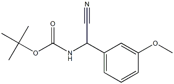 [Cyano-(3-methoxy-phenyl)-methyl]-carbamic acid tert-butyl ester Struktur