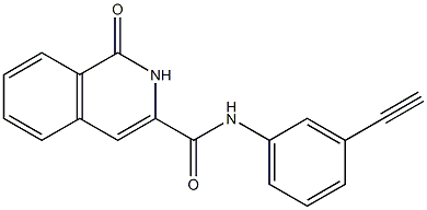 3-Isoquinolinecarboxamide,  N-(3-ethynylphenyl)-1,2-dihydro-1-oxo- Struktur