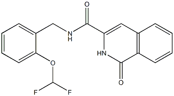 3-Isoquinolinecarboxamide,  N-[[2-(difluoromethoxy)phenyl]methyl]-1,2-dihydro-1-oxo- Struktur