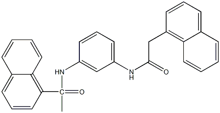 2-(1-naphthyl)-N-{3-[(1-naphthylacetyl)amino]phenyl}acetamide Struktur