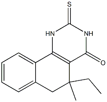 5-ethyl-5-methyl-2-thioxo-2,3,5,6-tetrahydrobenzo[h]quinazolin-4(1H)-one Struktur