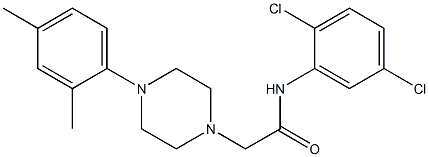 N-(2,5-dichlorophenyl)-2-[4-(2,4-dimethylphenyl)-1-piperazinyl]acetamide Struktur