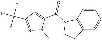 1-{[1-methyl-3-(trifluoromethyl)-1H-pyrazol-5-yl]carbonyl}indoline Struktur