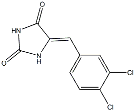 5-(3,4-dichlorobenzylidene)-2,4-imidazolidinedione Struktur