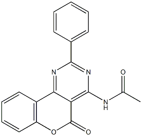 N-(5-oxo-2-phenyl-5H-chromeno[4,3-d]pyrimidin-4-yl)acetamide Struktur