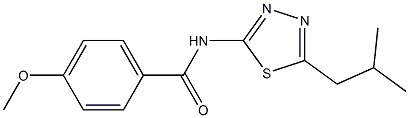 N-(5-isobutyl-1,3,4-thiadiazol-2-yl)-4-methoxybenzamide Struktur