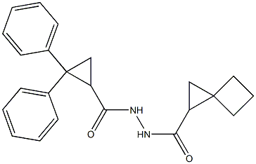 2,2-diphenyl-N'-(spiro[2.3]hex-1-ylcarbonyl)cyclopropanecarbohydrazide Struktur