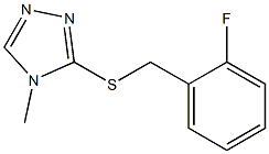 2-fluorobenzyl 4-methyl-4H-1,2,4-triazol-3-yl sulfide Struktur