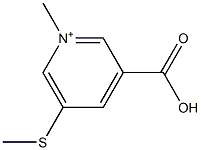 3-carboxy-1-methyl-5-(methylsulfanyl)pyridinium Struktur