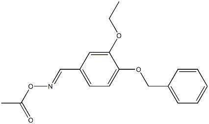 4-(benzyloxy)-3-ethoxybenzaldehyde O-acetyloxime Struktur