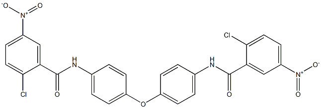 2-chloro-N-{4-[4-({2-chloro-5-nitrobenzoyl}amino)phenoxy]phenyl}-5-nitrobenzamide Struktur