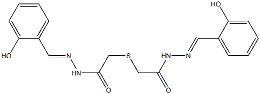 N'-(2-hydroxybenzylidene)-2-({2-[2-(2-hydroxybenzylidene)hydrazino]-2-oxoethyl}sulfanyl)acetohydrazide Struktur