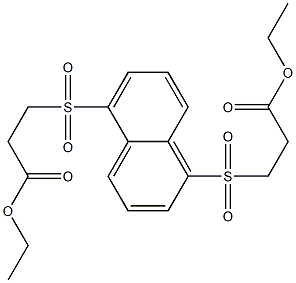 ethyl 3-({5-[(3-ethoxy-3-oxopropyl)sulfonyl]-1-naphthyl}sulfonyl)propanoate Struktur