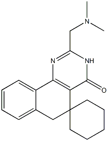 2-[(dimethylamino)methyl]-5,6-dihydrospiro(benzo[h]quinazoline-5,1'-cyclohexane)-4(3H)-one Struktur