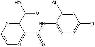 3-[(2,4-dichloroanilino)carbonyl]-2-pyrazinecarboxylic acid Struktur