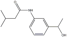 N-[3-(1-hydroxyethyl)phenyl]-3-methylbutanamide Struktur