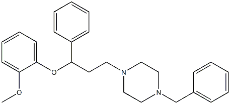 1-benzyl-4-[3-(2-methoxyphenoxy)-3-phenylpropyl]piperazine Struktur