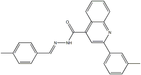 N'-(4-methylbenzylidene)-2-(3-methylphenyl)-4-quinolinecarbohydrazide Struktur