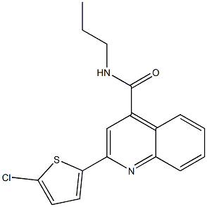 2-(5-chloro-2-thienyl)-N-propyl-4-quinolinecarboxamide Struktur