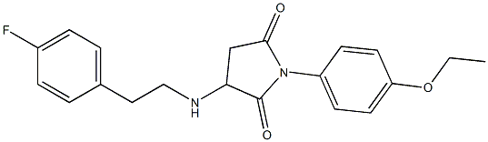 1-(4-ethoxyphenyl)-3-{[2-(4-fluorophenyl)ethyl]amino}-2,5-pyrrolidinedione Struktur