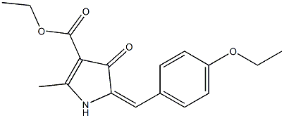 ethyl 5-(4-ethoxybenzylidene)-2-methyl-4-oxo-4,5-dihydro-1H-pyrrole-3-carboxylate Struktur