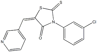 3-(3-chlorophenyl)-5-(3-pyridinylmethylene)-2-thioxo-1,3-thiazolidin-4-one Struktur