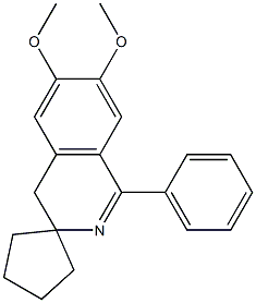 6',7'-dimethoxy-1'-phenyl-3',4'-dihydrospiro(cyclopentane-1,3'-isoquinoline) Struktur