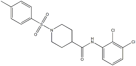 N-(2,3-dichlorophenyl)-1-[(4-methylphenyl)sulfonyl]-4-piperidinecarboxamide Struktur