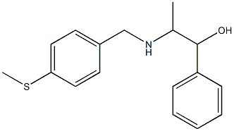 2-{[4-(methylsulfanyl)benzyl]amino}-1-phenyl-1-propanol Struktur