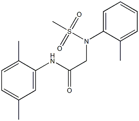 N-(2,5-dimethylphenyl)-2-[2-methyl(methylsulfonyl)anilino]acetamide Struktur