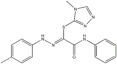 4-methyl-4H-1,2,4-triazol-3-yl 2-anilino-N-(4-methylphenyl)-2-oxoethanehydrazonothioate Struktur