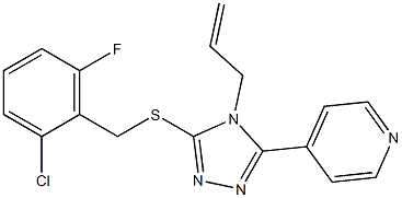 4-allyl-5-(4-pyridinyl)-4H-1,2,4-triazol-3-yl 2-chloro-6-fluorobenzyl sulfide Struktur