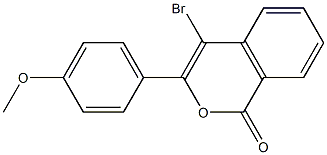 4-bromo-3-(4-methoxyphenyl)-1H-isochromen-1-one Struktur