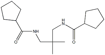 N-{3-[(cyclopentylcarbonyl)amino]-2,2-dimethylpropyl}cyclopentanecarboxamide Struktur