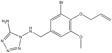 N-[4-(allyloxy)-3-bromo-5-methoxybenzyl]-N-(5-amino-1H-tetraazol-1-yl)amine Struktur