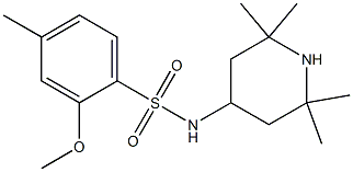 2-methoxy-4-methyl-N-(2,2,6,6-tetramethyl-4-piperidinyl)benzenesulfonamide Struktur