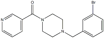 1-(3-bromobenzyl)-4-(3-pyridinylcarbonyl)piperazine Struktur