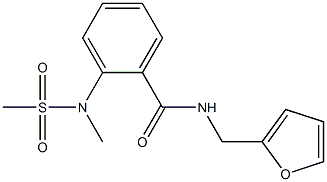 N-(2-furylmethyl)-2-[methyl(methylsulfonyl)amino]benzamide Struktur