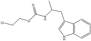 2-chloroethyl 2-(1H-indol-3-yl)-1-methylethylcarbamate Struktur