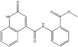 methyl 2-{[(2-oxo-1,2-dihydro-4-quinolinyl)carbonyl]amino}benzoate Struktur