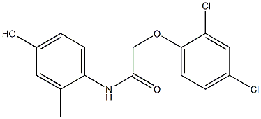 2-(2,4-dichlorophenoxy)-N-(4-hydroxy-2-methylphenyl)acetamide Struktur